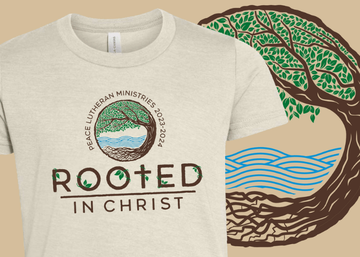 Rooted in Christ t-shirt.