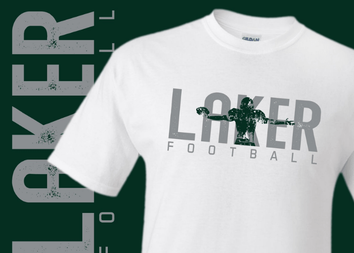 Laker football t-shirt.